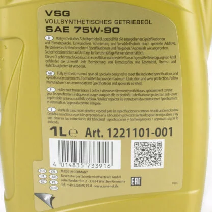 Ravenol VSG SAE 75W-90 gear box oil synth. 1 liter