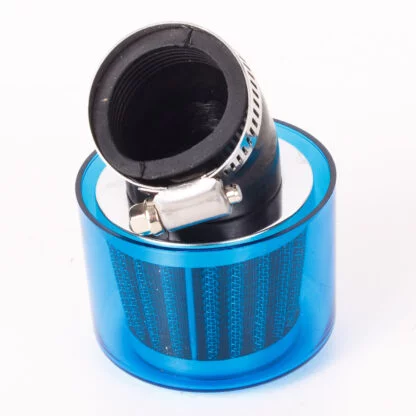 air filter Air-System metal gauze filter 35mm  45? carburetor connection blue shield