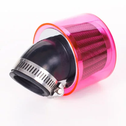 air filter Air-System metal gauze filter 35mm 45? carburetor connection red shield