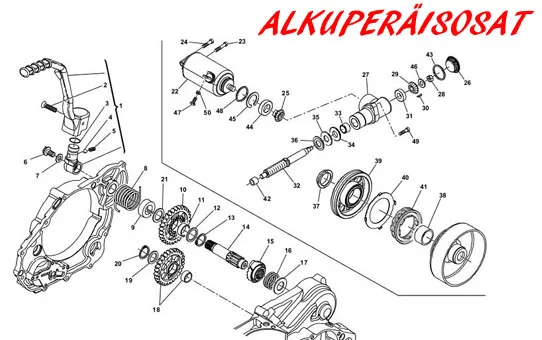 Alkuperäiset moottoripyörän varaosat